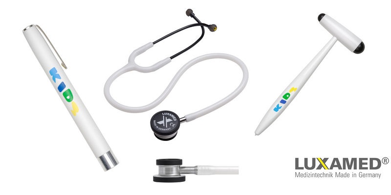 Sundhedsplejerske startpakke - stetoskop og reflekshammer til infant og barn